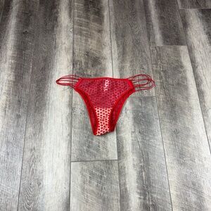 VS Red Tanga Mesh Underwear